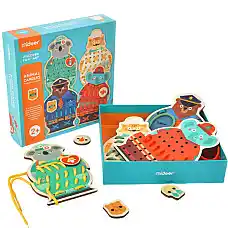Детская игра-шнуровка “Животные”, 8..