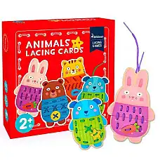 Детская игра-шнуровка “Веселые звер..