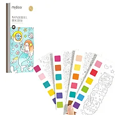 Cartea de colorat cu acuarele inclu..
