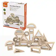 Деревянный блочный конструктор с зе..