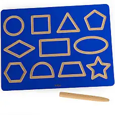 Деревянная доска с геометрическими ..