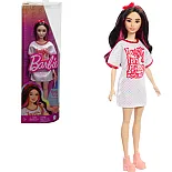 Papușa Barbie „Fashionista cu păr negru ondul..