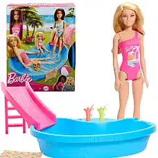 Set de joc Barbie „Odihnă la piscin..