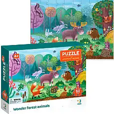Puzzle „Animale minunate din pădure..