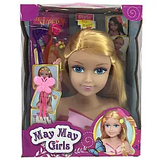 Cap de coafură  cu păr blond, cu ac..