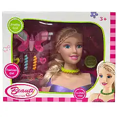 Cap de coafură, cu accesorii, 19 cm..