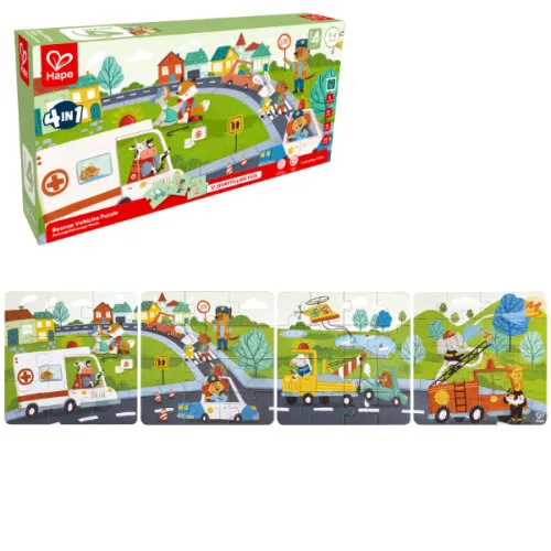 Set puzzle 4 în 1 „Operațiunea de salvare”