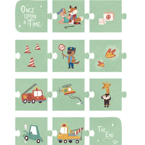 Set puzzle 4 în 1 „Operațiunea de salvare”