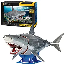 3D puzzle „Marele rechin alb”, 78 e..