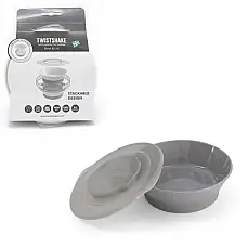 Миска с крышкой Twistshake серый, 6..