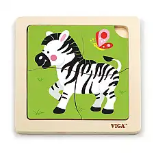 Деревянный мини-пазл “Зебра”..