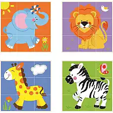 Пазл-кубики “Дикие животные”..