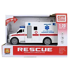 1:20 Ambulanță cu fricțiune (lumini..