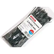 Colier auto plastic 200mm*2,5 negru..