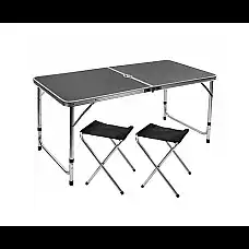 Masă de camping + 2 taburete..