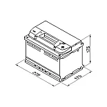 Acumulator 74AH 750A(EN) cleme 0 (278x175x175..