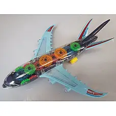 Avion transparent cu muzica si lumi..