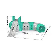 Tobogan cu tunel  (verde-sur)..