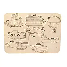 Деревянный пазл ( АВИА и МОРСКОЙ ТР..