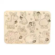Деревянный пазл (Домашние животные ..