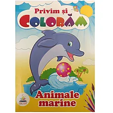 Privim si coloram - Animale marine..