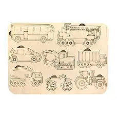 Деревянный пазл ( LAND TRANSPORT )..
