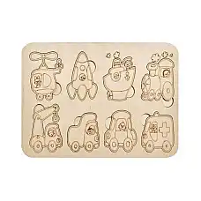 Деревянный пазл ( АВТОТЕХНИКА )..