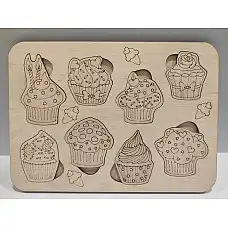 Puzzle din lemn ( PRAJITURI ) 38..