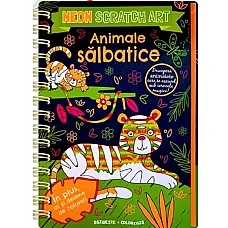 Animale salbatice Neon scratch art..