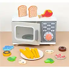 Набор микроволновая печь из дерева..