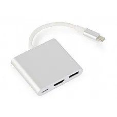Adapter 3-in-1 Type-C to HDMI/USB/T..