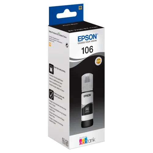 Cerneală Epson C13T00R140, 106 EcoTank, Negru foto