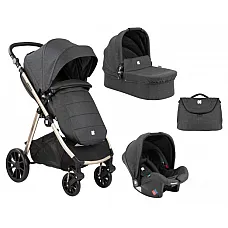 Stroller Kikka Boo 3 in 1 Ugo, Blac..