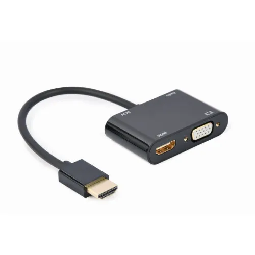 Adapter HDMI  M to HDMI&VGA F + AUX, Cablexpert "A-HDMIM-HDMIFVGAF-01"
