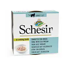SCHESIR Cat can broth tuna with sea..