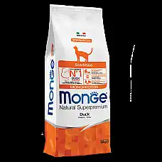 MONGE DRY CAT STERILISED DUCK 10 кг..