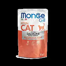 MONGE CAT GRILL POUCH KITTEN SALMON..