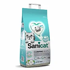 SANICAT CLUMPING WHITE COTTON FRESH..