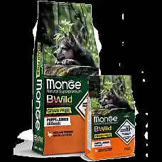 MONGE DRY DOG BWILD GF PUPPY Duck/P..