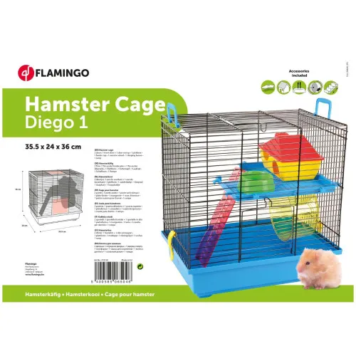 Cușcă pentru rozătoare Flamingo DIEGO 1
