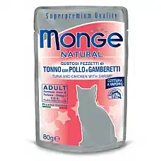 MONGE CAT NATURAL Pouch Tuna Chicke..