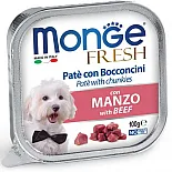 Pate și bucățele MONGE DOG FRESH cu carne de ..