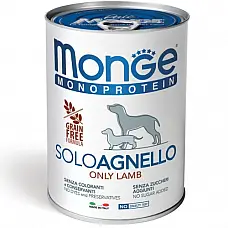MONGE DOG SOLO Pate 100% lamb 400gr..