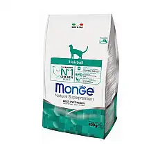 MONGE DRY CAT HAIRBALL Chicken 400 ..