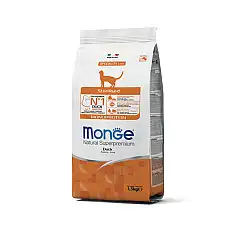 MONGE DRY CAT STERILISED DUCK 1,5kg..