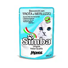 SIMBA CAT Pouches with trout and co..