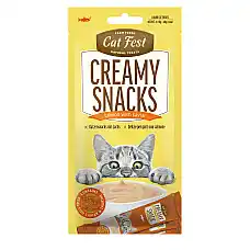 Cat Fest Creamy snacks with Salmon ..