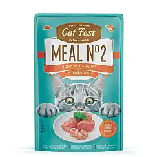 Cat Fest Pouch Red Tuna+Shrimp Meal..