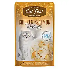 Cat Fest Pouch Chicken with Salmon..