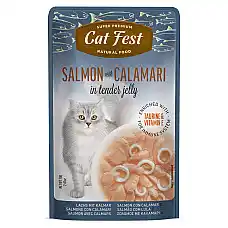 Cat Fest Pouch Salmon with Calamari..